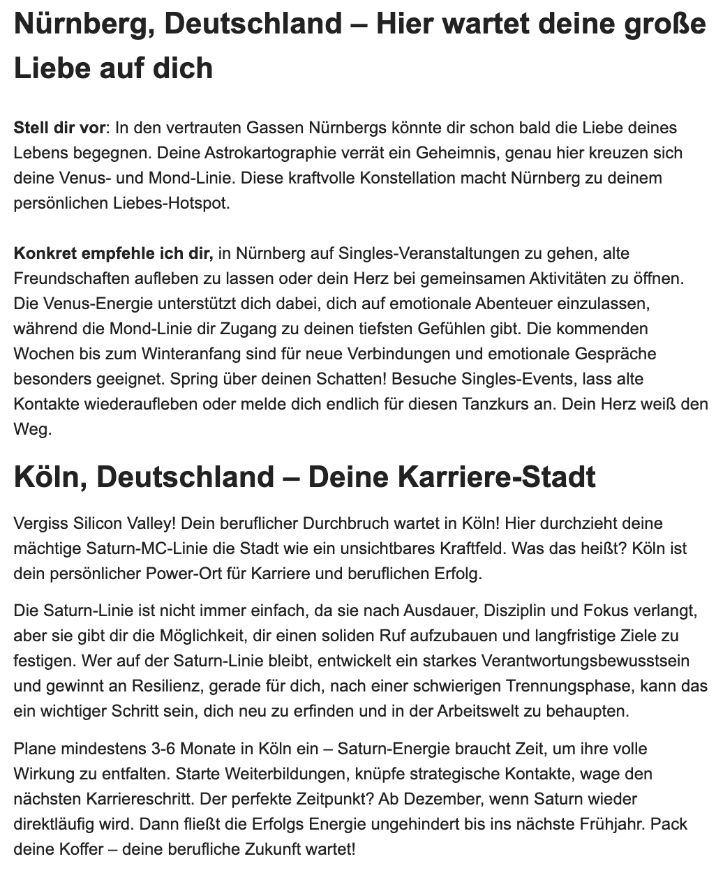 Beispiel Deiner persönlichen Analyse